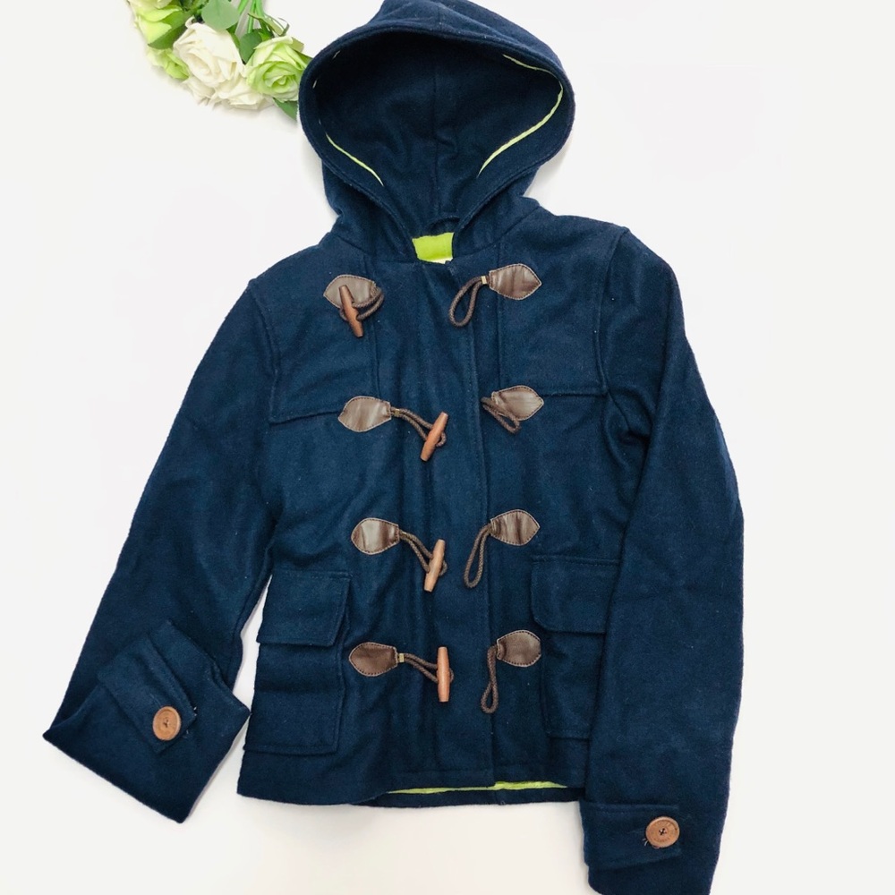 HOLLISTER Hooded Toggles Duffel Coat Jacket Sz S